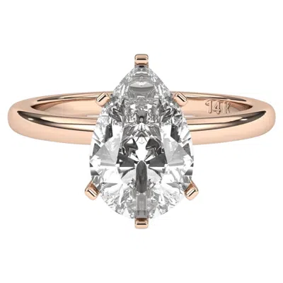 Pre-owned Aamiaa 1.20ct Pear Cut Solitaire Gh Color Si Clarity Natural Diamond Wedding Ring In Multi