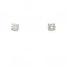 Aamiaa 1.00 Carat Natural Diamond Round Brilliant Stud Earrings In 14k White Gold