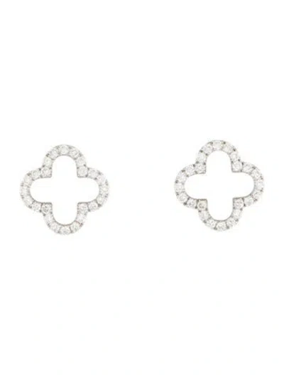 Pre-owned Aamiaa 14k 1.08ctw Lab-grown Diamond Clover Earrings In Multi