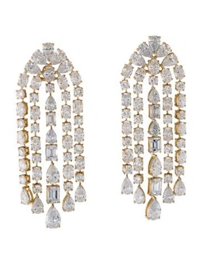 Pre-owned Aamiaa 14k 11.11ctw Lab-grown Diamond Chandelier Earrings In Multi