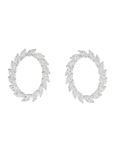 Pre-owned Aamiaa 14k 11.77ctw Lab-grown Diamond Hoop Earrings In Multi