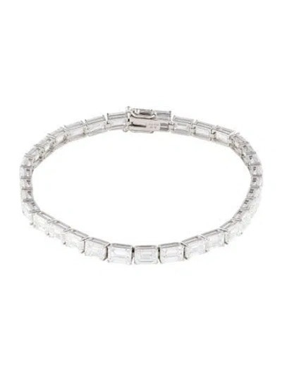 Pre-owned Aamiaa 14k 14.70ctw Lab-grown Diamond Tennis Bracelet, 7" In Multi