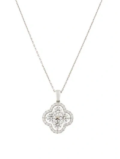 Pre-owned Aamiaa 14k 1.98ctw Lab-grown Diamond Clover Necklace, 18" In Multi