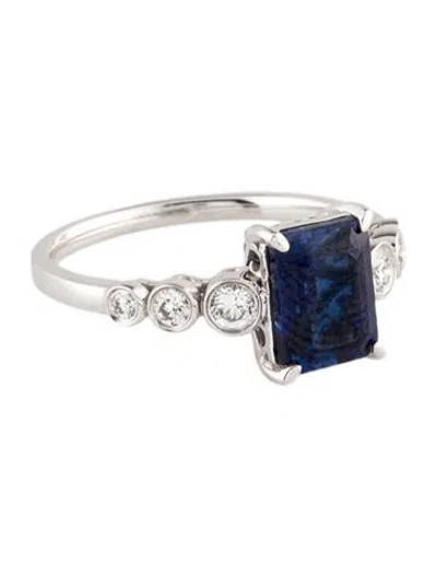 Pre-owned Aamiaa 14k 2.27ct Synthetic Sapphire & Lab-grown Diamond Cocktail Ring In Multi