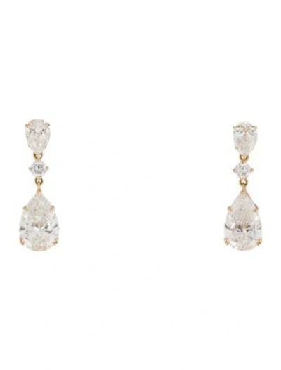 Pre-owned Aamiaa 14k 2.27ctw Lab-grown Diamond Drop Earrings In Multi