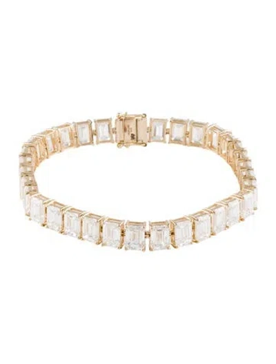 Pre-owned Aamiaa 14k 27.62ctw Lab-grown Diamond Tennis Bracelet, 7" In Multi