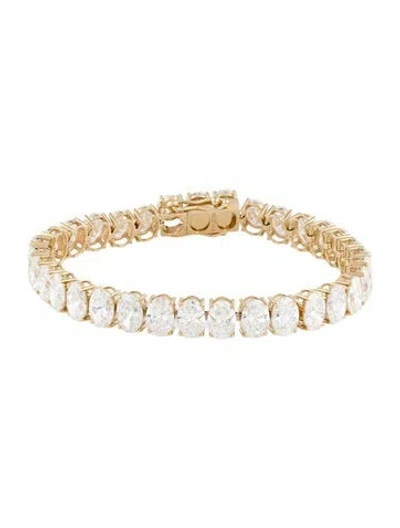 Pre-owned Aamiaa 14k 27.82ctw Lab-grown Diamond Tennis Bracelet, 7" In Multi