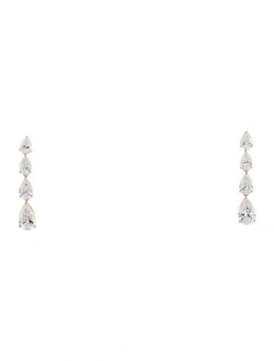 Pre-owned Aamiaa 14k 3.42ctw Lab-grown Diamond Drop Earrings In Multi