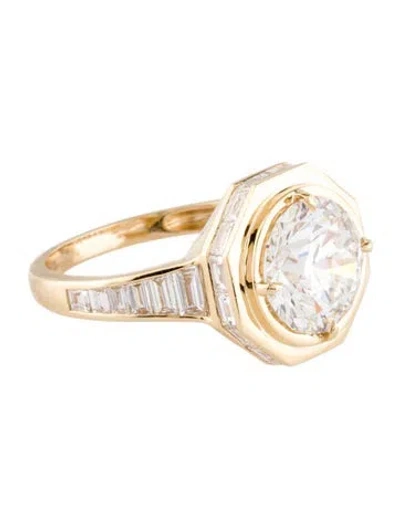 Pre-owned Aamiaa 14k 4.10ctw Lab-grown Diamond Cocktail Ring In Multi