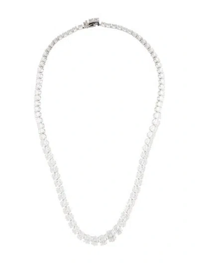 Pre-owned Aamiaa 14k 55.44ctw Lab-grown Diamond Tennis Necklace, 18" In Multi