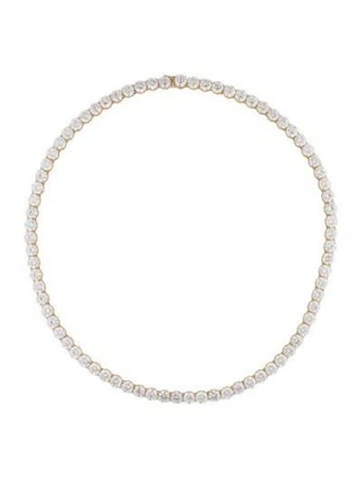 Pre-owned Aamiaa 14k 77.63ctw Lab-grown Diamond Tennis Necklace, 20" In Multi
