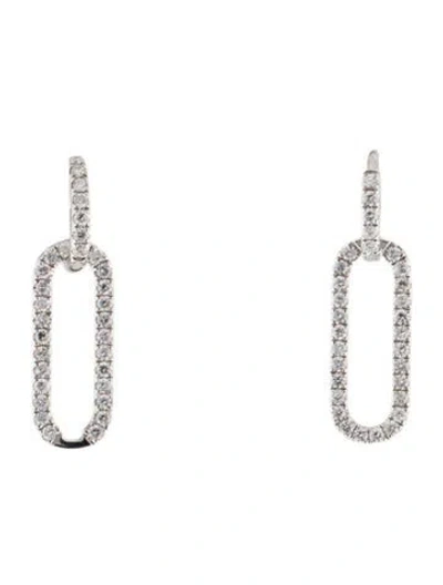 Pre-owned Aamiaa 14k Lab-grown Diamond Huggie Drop Earrings In Multi
