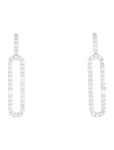 Pre-owned Aamiaa 14k Lab-grown Diamond Paperclip Earrings In Multi