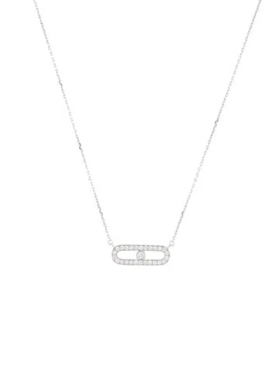 Pre-owned Aamiaa 14k Lab-grown Diamond Paperclip Necklace, 16.5" In Multi