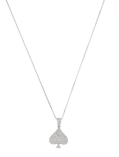 Pre-owned Aamiaa 14k Lab-grown Diamond Spade Pendant Necklace, 18" In Multi