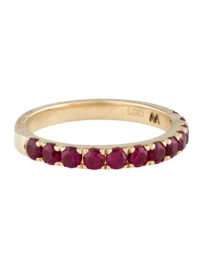 Pre-owned Aamiaa 14k Synthetic Ruby Band In Multi