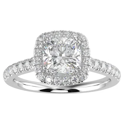 Pre-owned Aamiaa 1ct Natural Diamond G-h Color Si Clarity Perfect Cushion Cut Halo Shape Ring In Multi