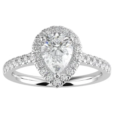 Pre-owned Aamiaa 1ct Natural Diamond G-h Color Si Clarity Perfect Design Pear Shape Halo Fashion In Multi
