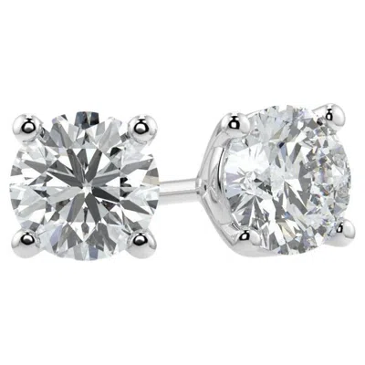 Pre-owned Aamiaa 1ct Natural Diamond Si Clarity Round Shape Solitaire 4 Prong Martini Style In Multi
