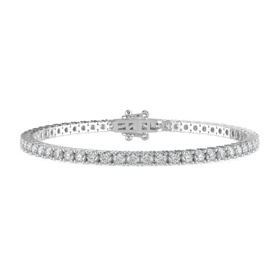 Pre-owned Aamiaa 2 Carats Natural Diamond 14k White Gold Tennis Bracelet