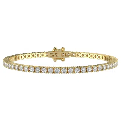 Pre-owned Aamiaa 6 Carats Natural Diamond Yellow Gold Tennis Bracelet
