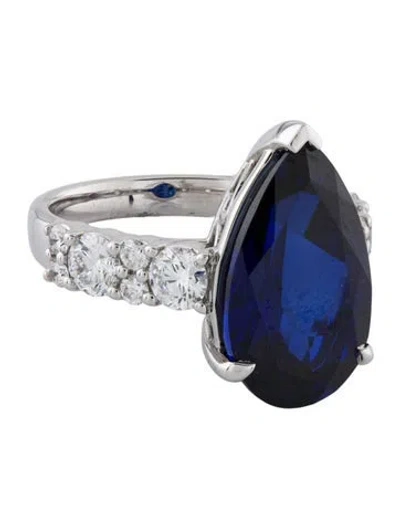 Pre-owned Aamiaa 8.33ct Synthetic Sapphire & Lab-grown Diamond Engagement Ring In Multi