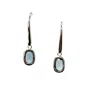 Aamiaa Color Candy Collection Earrings With 6x4 Cushion-cut Swiss Blue Topaz In Silver/14k White Gold In Black