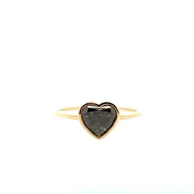 Aamiaa Women's Heart Shape Lab Grown Diamond Ring In 14k Yellow Gold