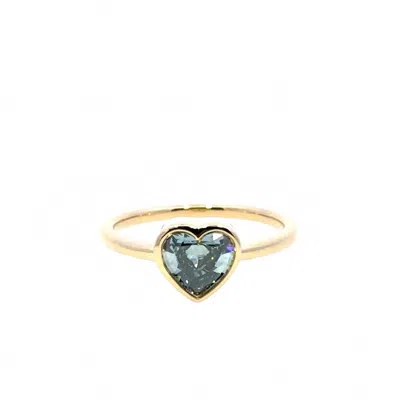 Aamiaa Women's Heart Shape Lab Grown Diamond Ring In 14k Yellow Gold