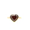 Aamiaa Women's Heart Shape Lab Grown Diamond Ring In 14k Yellow Gold In Brown