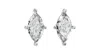 Aamiaa Women's Marquise Shape 4 Prong Push Back Studs In Rhodium Plated Sterling Silver In Multi
