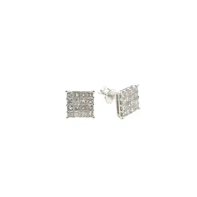 Aamiaa Women's Natural Diamond Earrings In 14k White Gold In Metallic