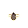 Aamiaa Women's Pear Shape Lab Grown Diamond Ring In 14k Yellow Gold In Gold