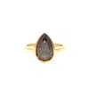 Aamiaa Women's Pear Shape Lab Grown Diamond Ring In 14k Yellow Gold In Gold
