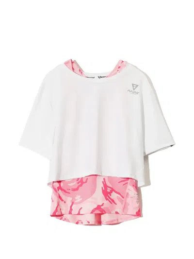 Aape By A Bathing Ape Aap Aape Layered-effect Logo-print T-shirt In White