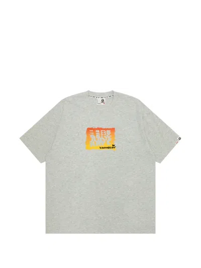 Aape By A Bathing Ape Aape Graphic Print T-shirt In Gray