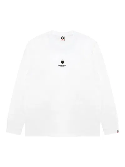 Aape By A Bathing Ape Aape-head Club Long-sleeved T-shirt In White