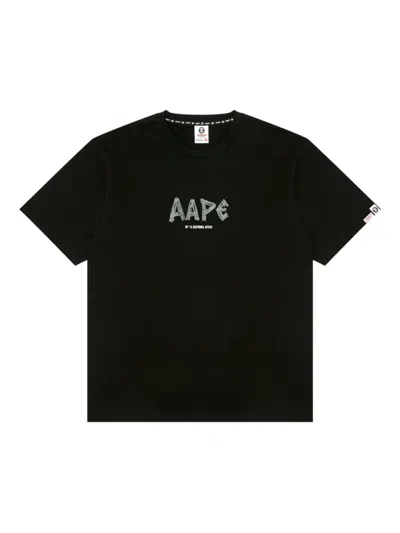 Aape By A Bathing Ape Aape Logo-print T-shirt In Black