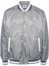 Aape By A Bathing Ape Aape Now Baseball Jacket In Grey
