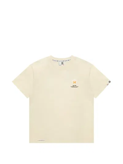 Aape By A Bathing Ape Aape Star Moonface Graphic-print T-shirt In White