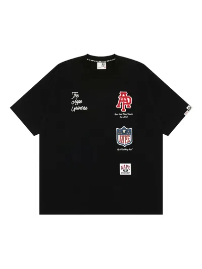Aape By A Bathing Ape Aape Universe Graphic T-shirt In Black