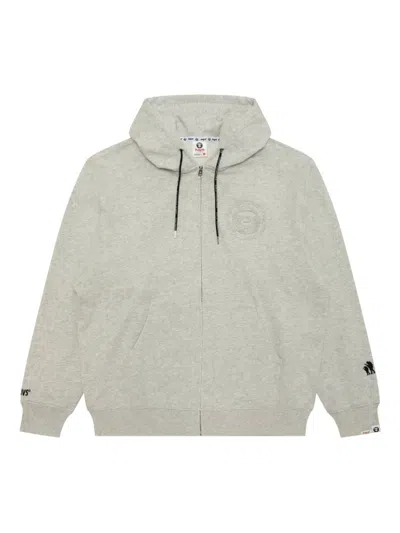 Aape By A Bathing Ape Aape Zip-up Hoodie In Gray