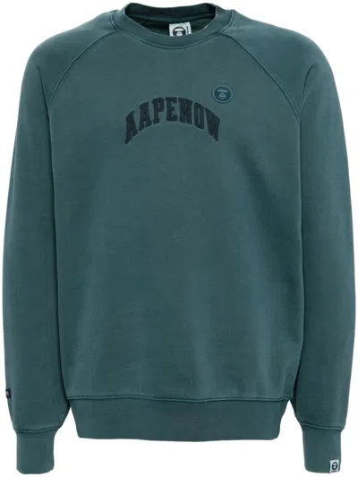 Aape By A Bathing Ape Aapenow Crew-neck Sweatshirt In Green