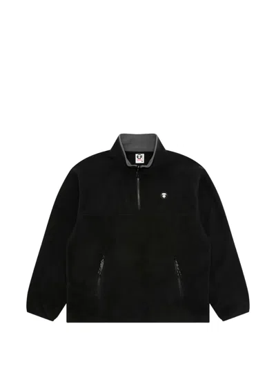 Aape By A Bathing Ape Aapenow Moonface Half-zip Sweater In Black