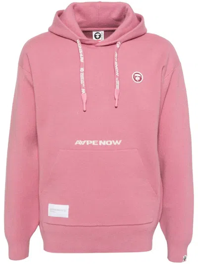 Aape By A Bathing Ape Aapenow Moonface Knit Hoodie In Pink