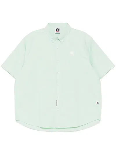 Aape By A Bathing Ape Aapenow Moonface-logo Shirt In Green
