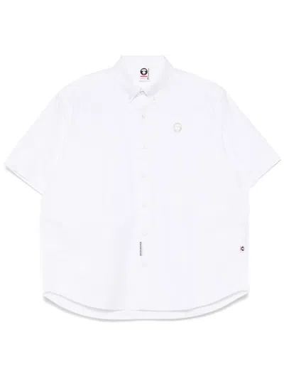 Aape By A Bathing Ape Aapenow Moonface-logo Shirt In White