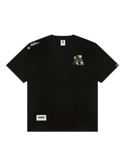 Aape By A Bathing Ape Aaper Graphic-print T-shirt In Black