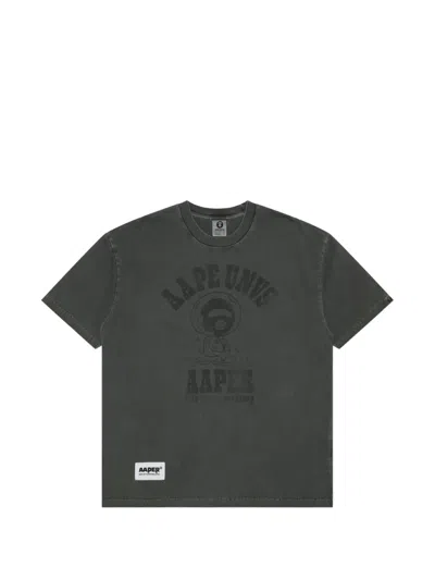 Aape By A Bathing Ape Aaper Graphic-print T-shirt In Gray