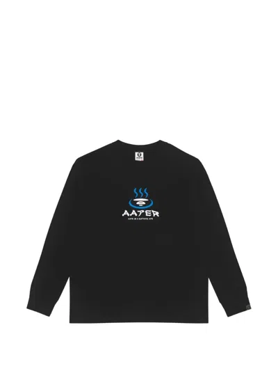 Aape By A Bathing Ape Aaper Graphic-print T-shirt In Black